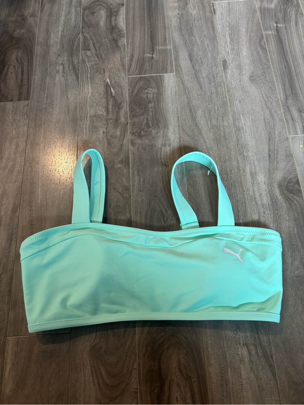 Puma Mint Bandeau Swim Top with Straps